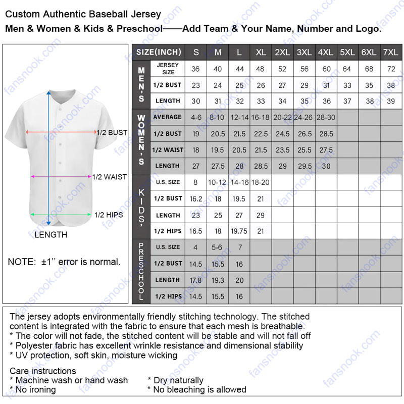 Baseball-Jersey-Sizechart